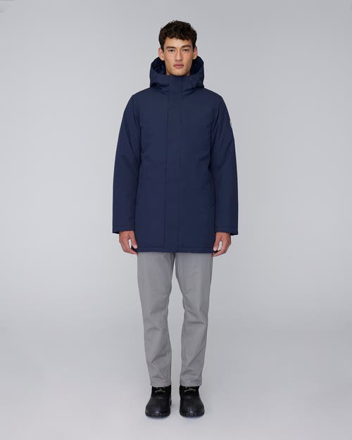 Quartz Co. Alban | Hooded Insulated Winter Jacket In True Navy
