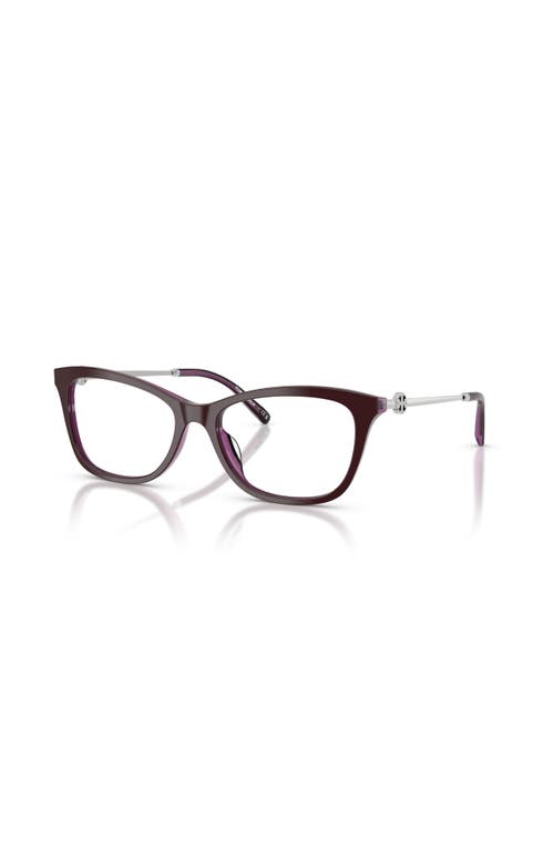 Tory Burch 55mm Square Optical Glasses In Black