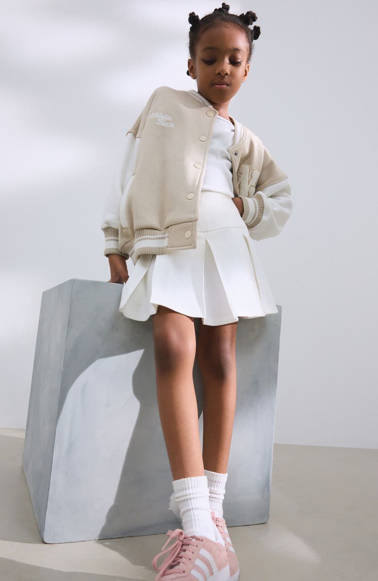 NEXT Kids' Stretch Cotton Tennis Skort, Alternate, color, White