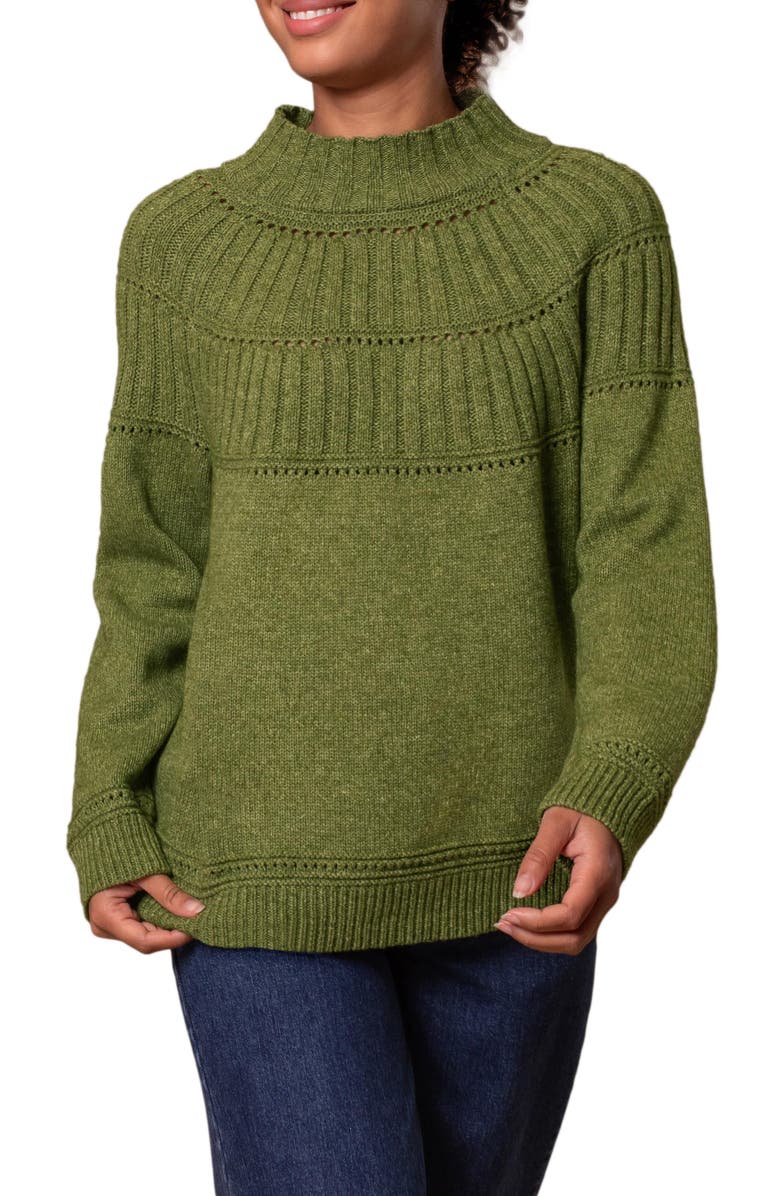 Celtic & Co. Textured Yoke Sweater, Alternate, color, 
