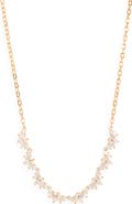 Nordstrom Cubic Zirconia Curved Cluster Pendant Necklace