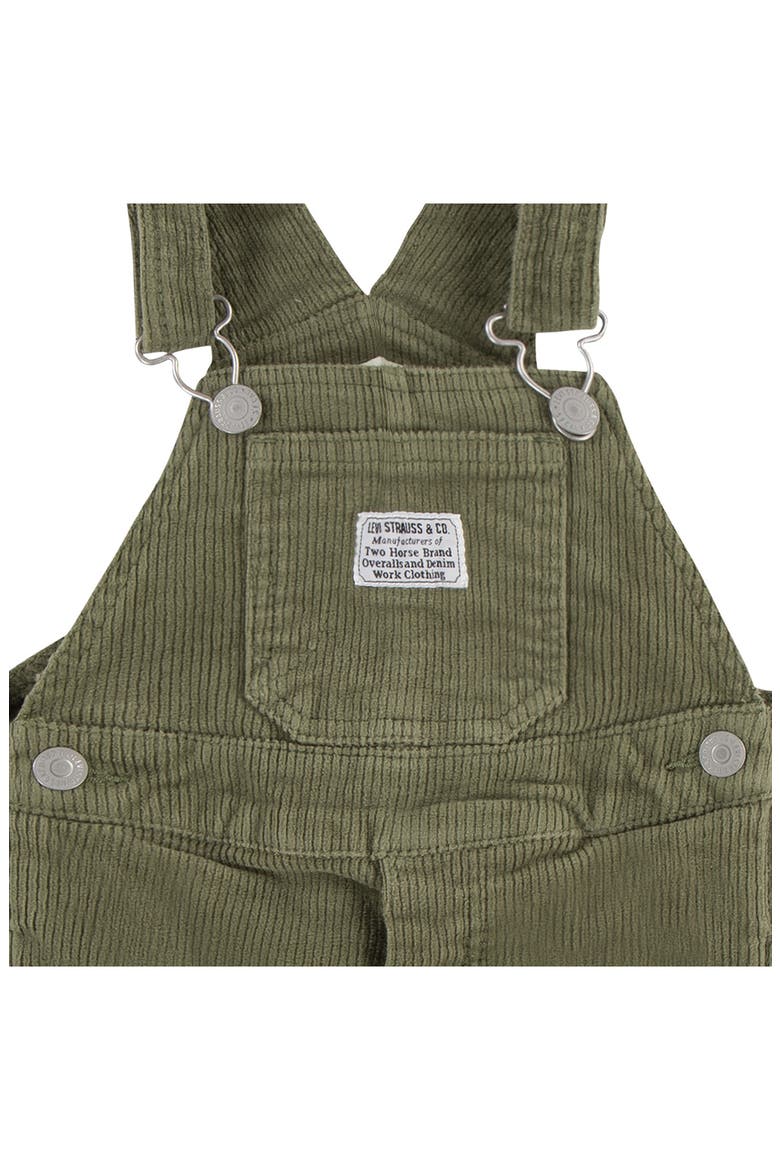 Stretch Cotton Corduroy Overalls, Alternate, color, OLIVINE