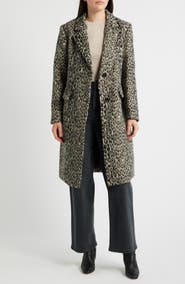 BCBG Leopard Print Faux Fur Coat