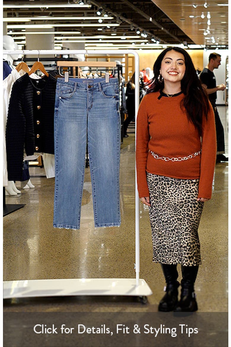 Logan 'Ab'Solution High Waist Ankle Slim Straight Leg Jeans video