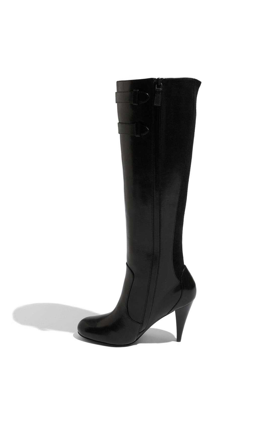 'Air Jalisa' Leather Tall Boot, Alternate, color, BLACK