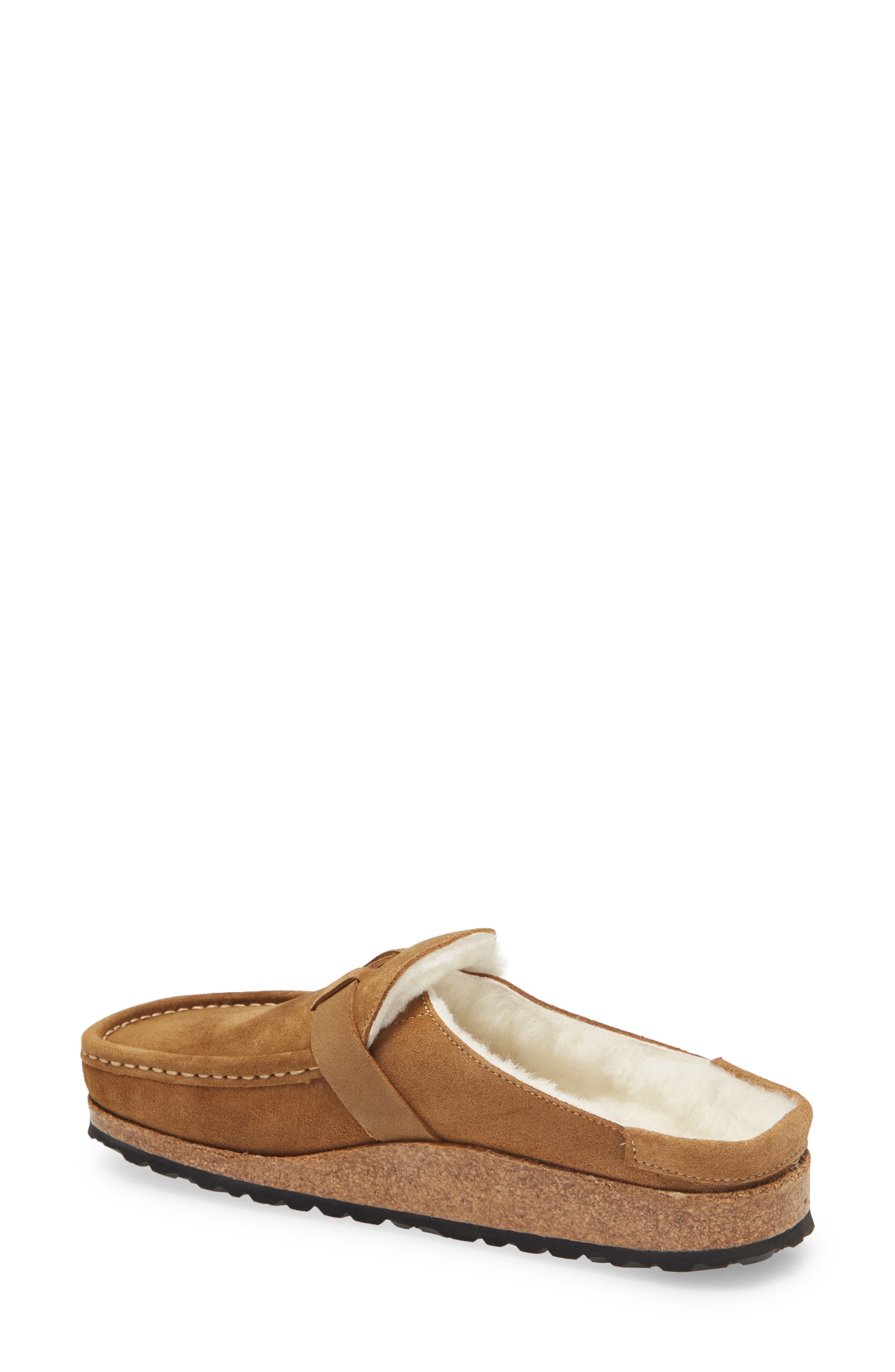 Birkenstock Buckley Genuine Shearling Mule, Alternate, color, Brown