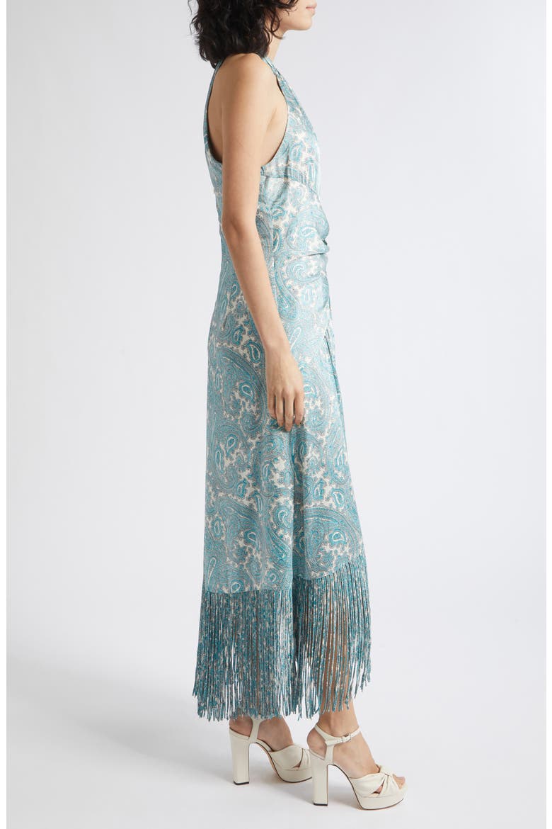 Hendrix Paisley Teresa Dress, Alternate, color, GARDENIA/ BLUE GRAPHITE
