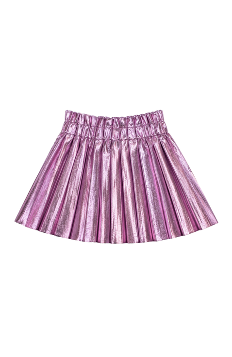 Foil Pleated Skirt