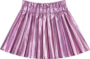 Lola + The Boys Foil Pleated Skirt
