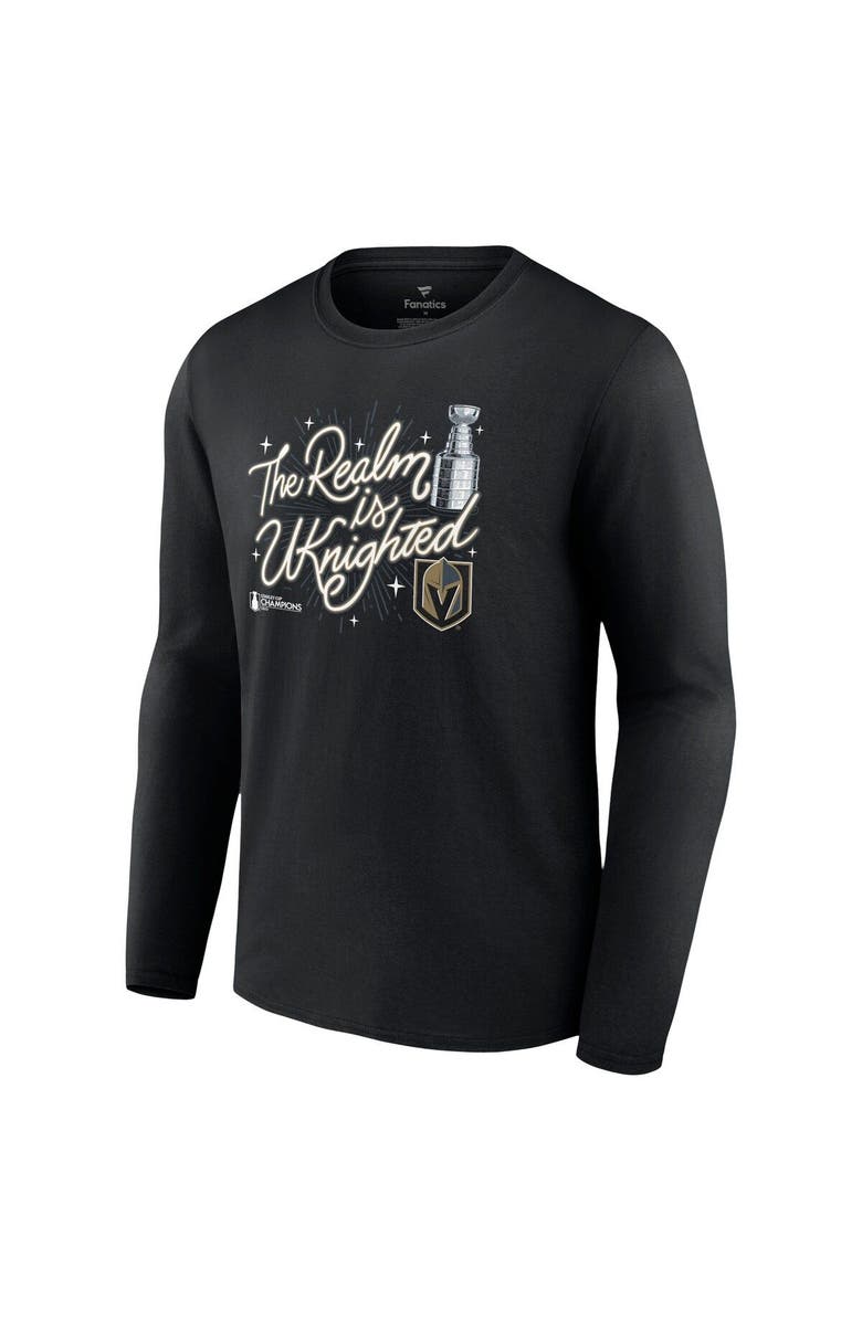 FANATICS Men's Fanatics Branded  Black Vegas Golden Knights 2023 Stanley Cup Champions Celebration Long Sleeve T-Shirt, Alternate, color, 