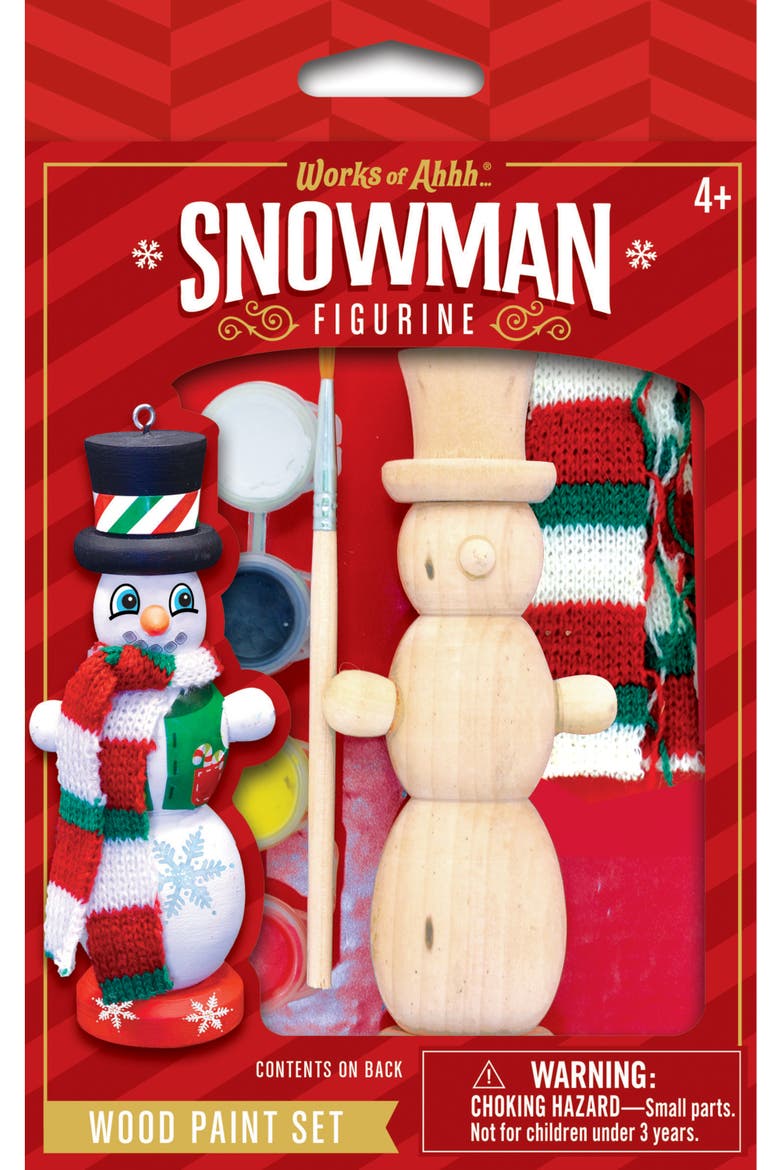 Nutcracker Snowman Ornament Paint Kit, Main, color, Multicolor