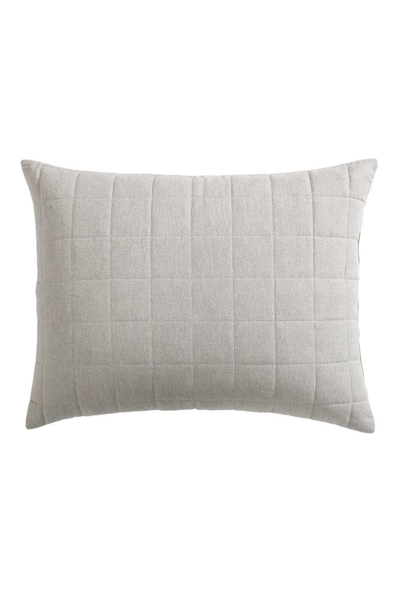 Mélange Flannel Set of 2 Pillow Shams, Main, color, NATURAL