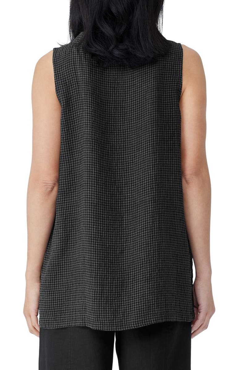 Eileen Fisher Sleeveless Mock Neck Organic Linen Tunic Top, Alternate, color, 