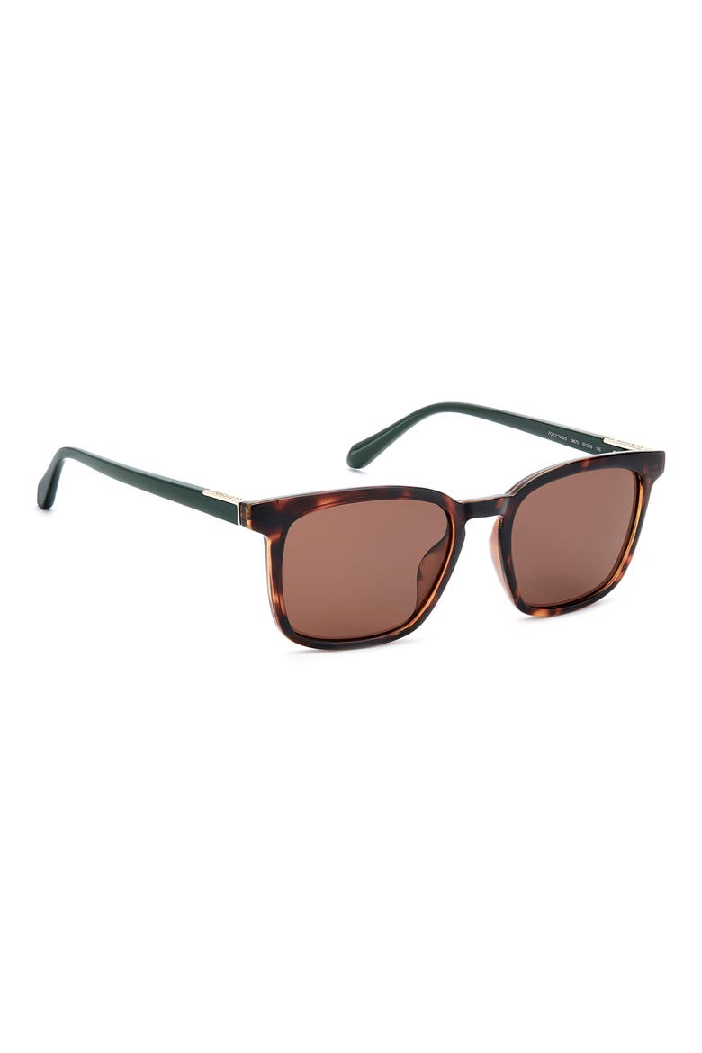 53mm Panthos Square Sunglasses, Alternate, color, HAVANA/ BROWN