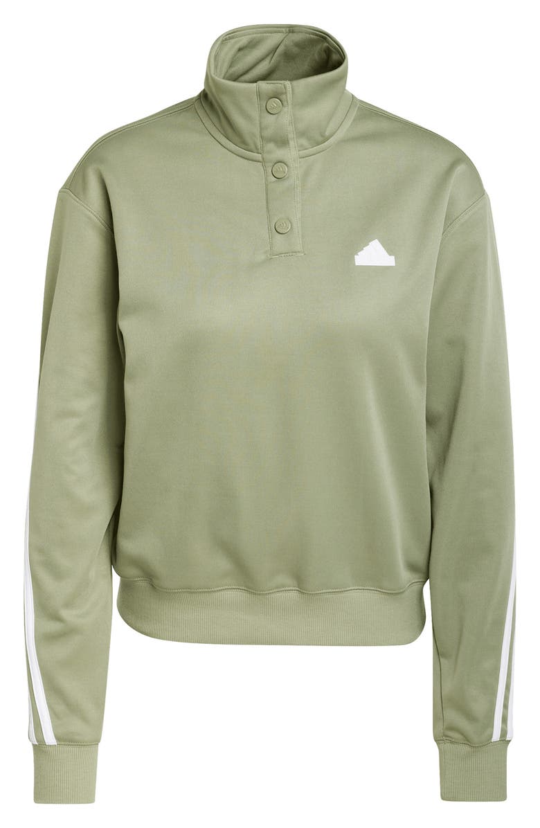 adidas Iconic Wrapping 3-Stripes Snap Track Jacket, Main, color, 