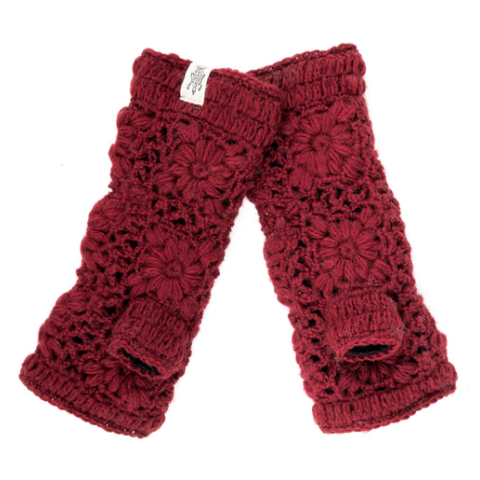 Flower Crochet Handwarmers