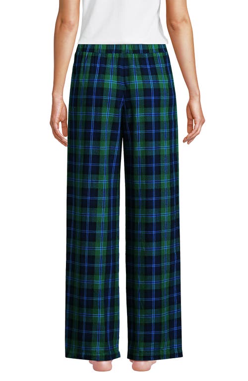 Lands' End Plus Size Flannel Wide Leg Sleep Pants In Multi