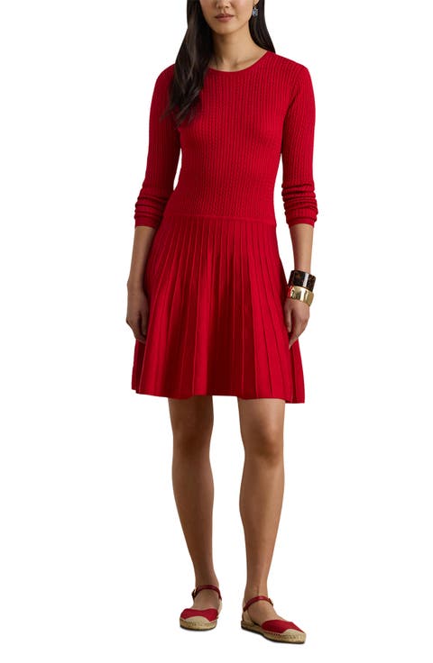 Cable Long Sleeve Sweater Dress
