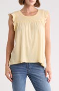 Lucky Brand Embroidered Cotton Slub Tee