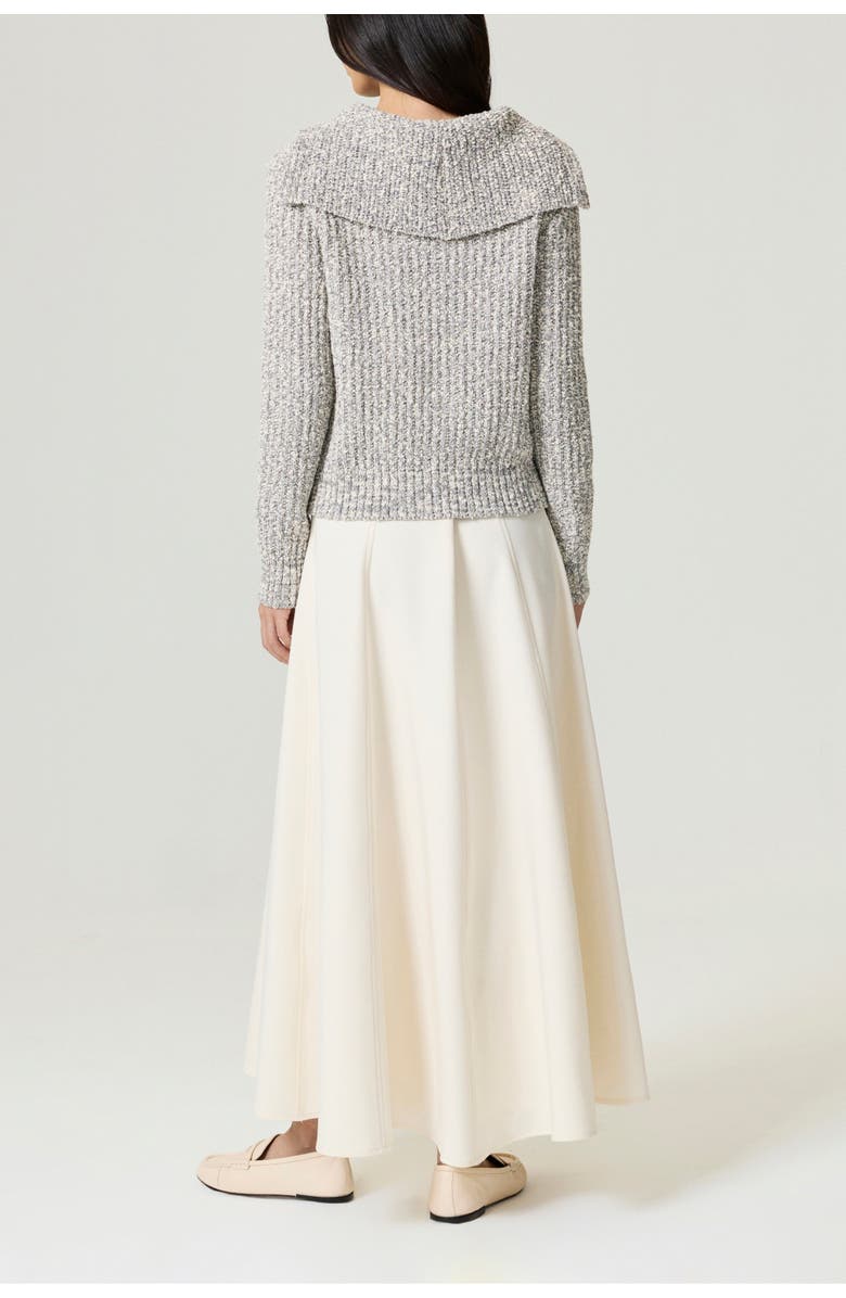 Nocturne Textured Knit Cardigan, Alternate, color, Grey