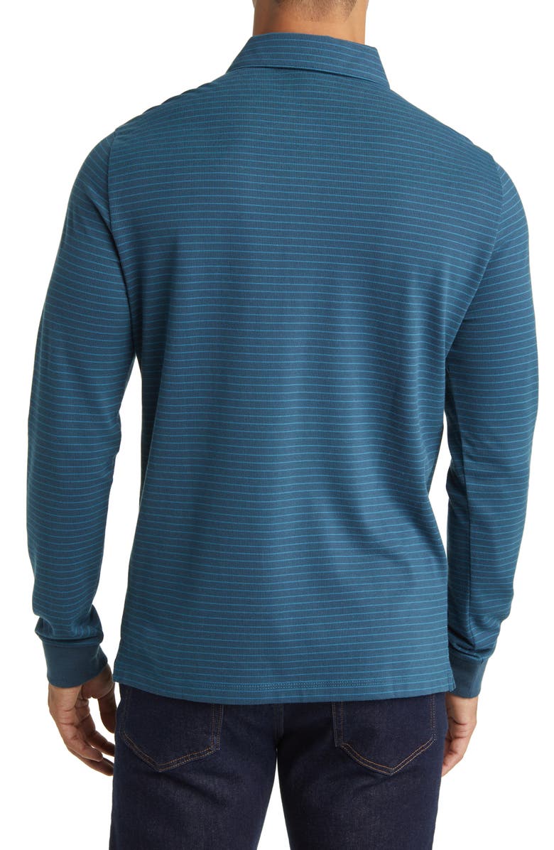 Robert Barakett Ogden Stripe Long Sleeve Polo, Alternate, color, 