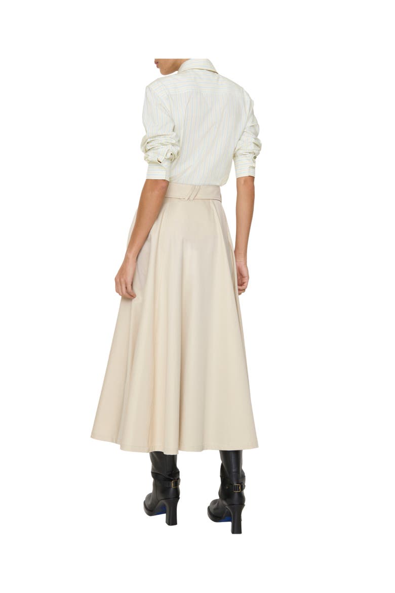 Gabardine Trench Midi Skirt, Alternate, color, Clam beige