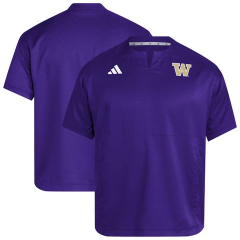Men's adidas  Purple Washington Huskies Dugout Coaches Adizero Notch Neck Pullover Top