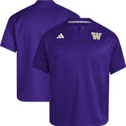 adidas Men's adidas Purple Washington Huskies Dugout Coaches Adizero Notch Neck Pullover Top