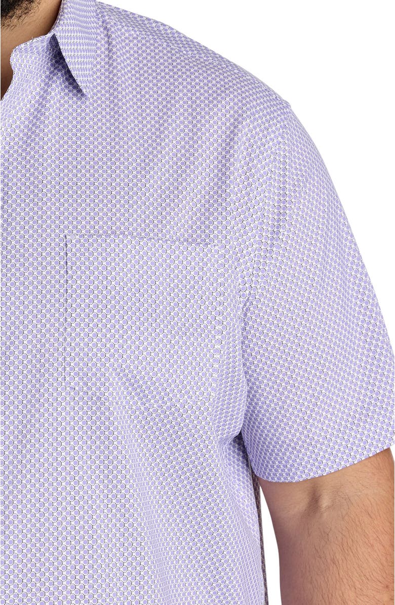 Untuckit Fit by Dxl Big & Tall Crofton Wrinkle-Free Performance Geometric Print Sport Shirt, Alternate, color, 