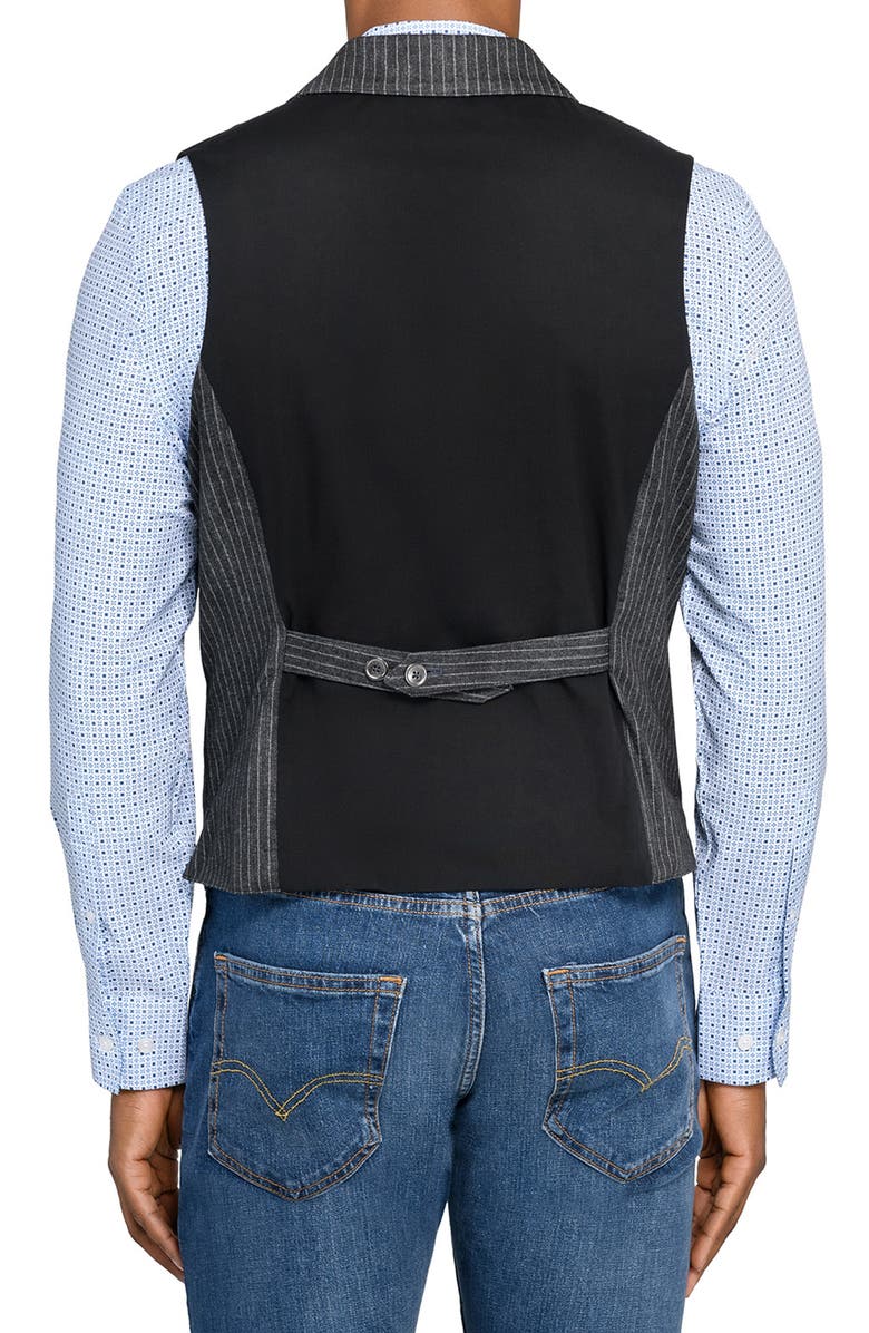 CONSTRUCT Solid Tailored Vest, Alternate, color, Textured Charcoal