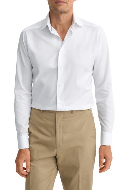 Contemporary Fit Cotton Twill Dress Shirt