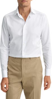 Eton Contemporary Fit Cotton Twill Dress Shirt