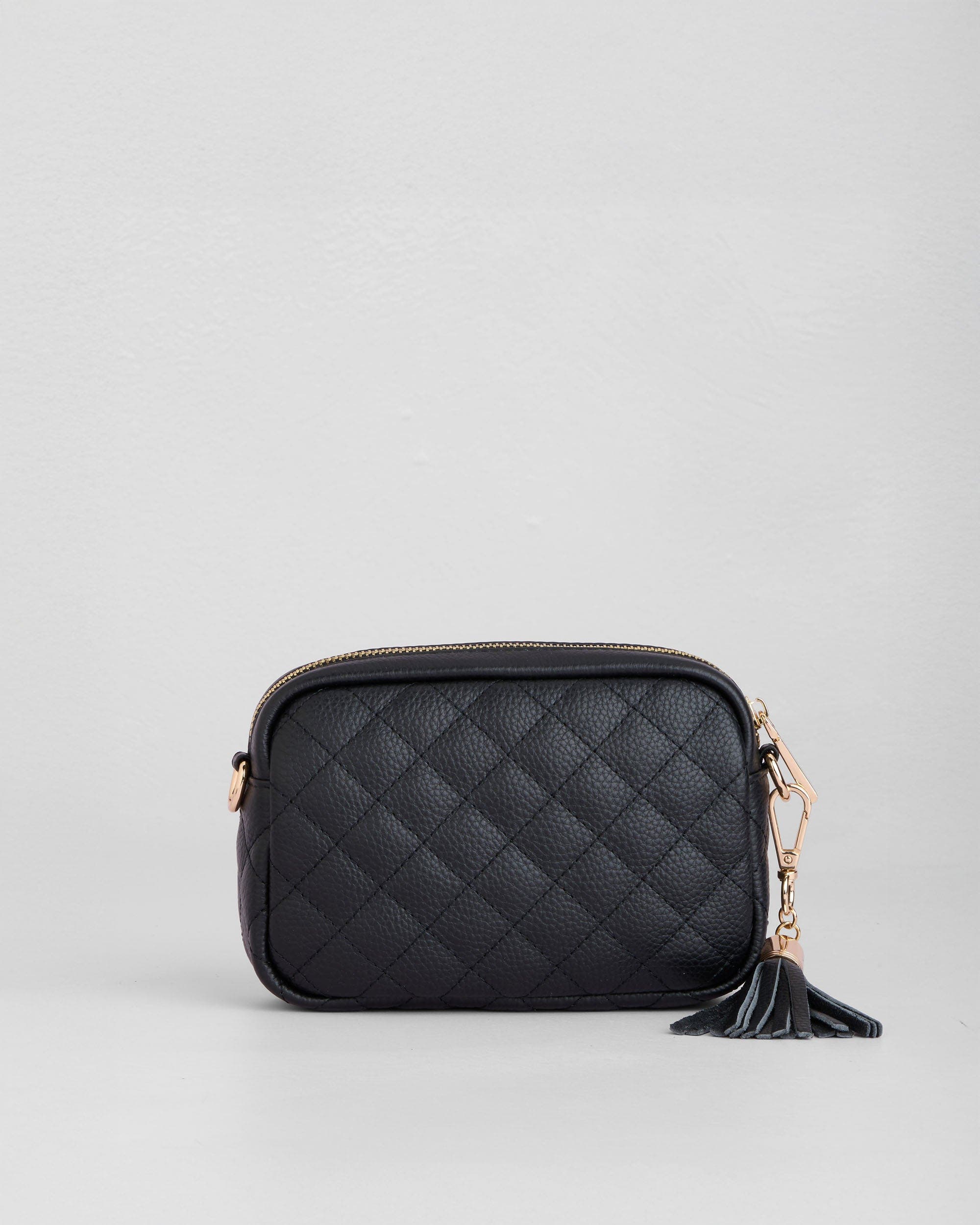 Pom Pom London City Mini Crossbody Bag, Alternate, color, Black Quilted