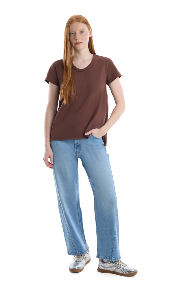 WILT Clothing Ruffle shoulder tank tee, Alternate, color, Black