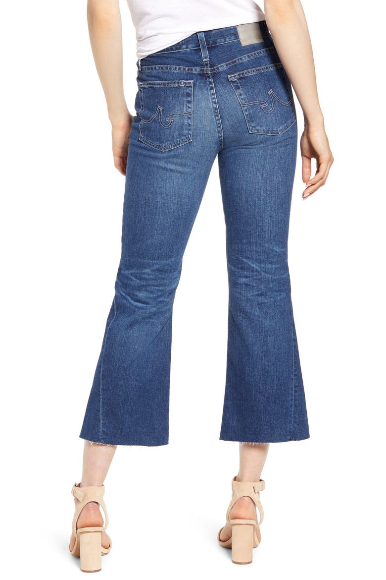 Quinne High Waist Crop Flare Jeans, Alternate, color, 11 YEARS STREAM
