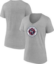 FANATICS Women's Fanatics Branded Steel New England Revolution Evergreen Logo V-Neck T-Shirt