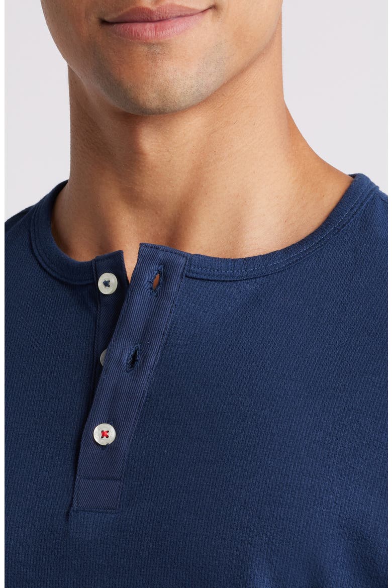 Performance Piqué Henley, Alternate, color, NAVY