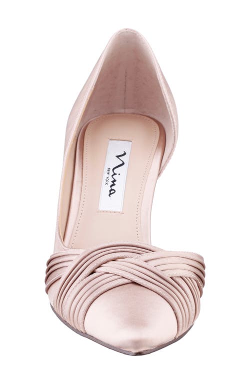 Nina Blakely Womens Satin Evening D'orsay Heels In Neutral