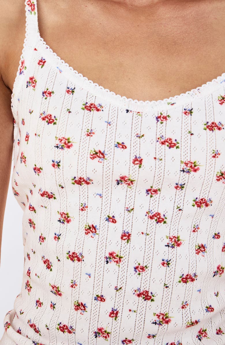 Papinelle Imogen Pointelle Camisole, Alternate, color, Posy Floral