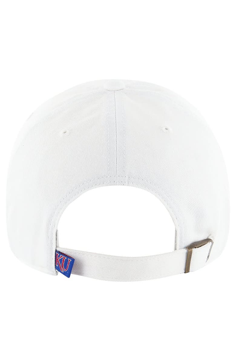 '47 Men's '47 White Kansas Jayhawks Clean Up Adjustable Hat, Alternate, color,