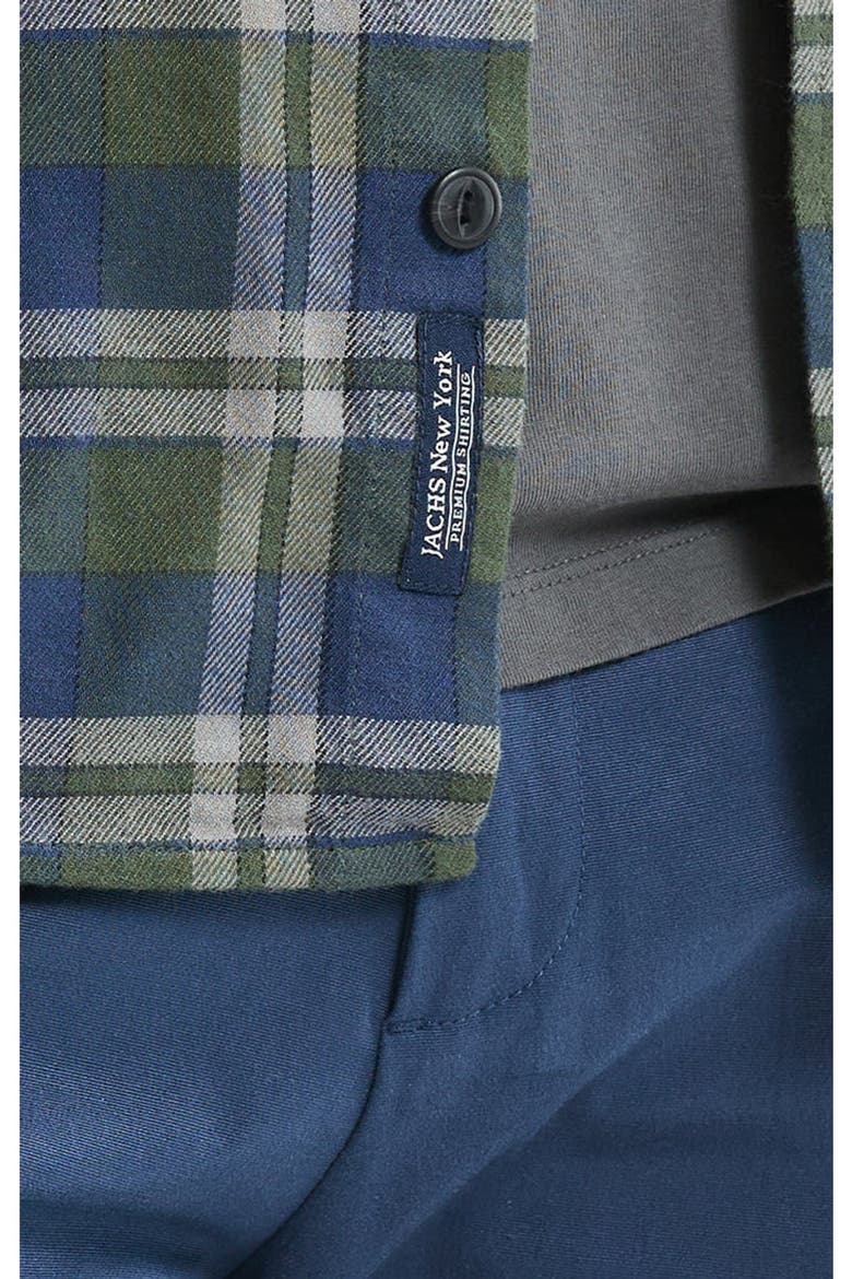 Manor Stretch Flannel Button-Down Shirt, Alternate, color, Green