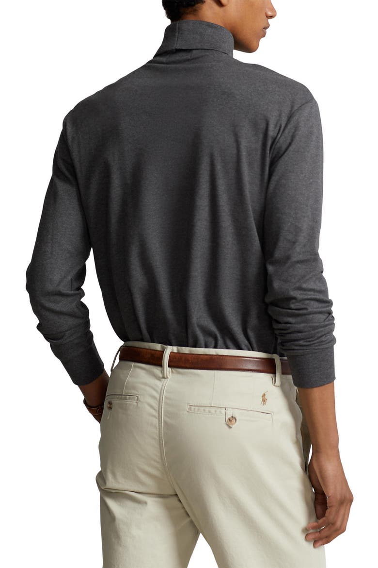 Soft Touch Cotton Turtleneck, Alternate, color, BARCLAY HEATHER