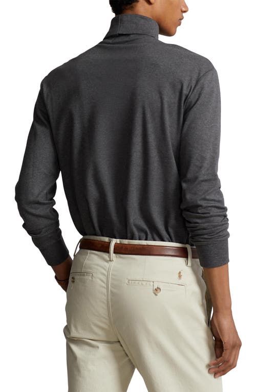 Polo Ralph Lauren Soft Touch Cotton Turtleneck In Gray