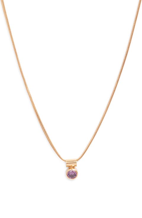 Ellie Birthstone Pendant Necklace