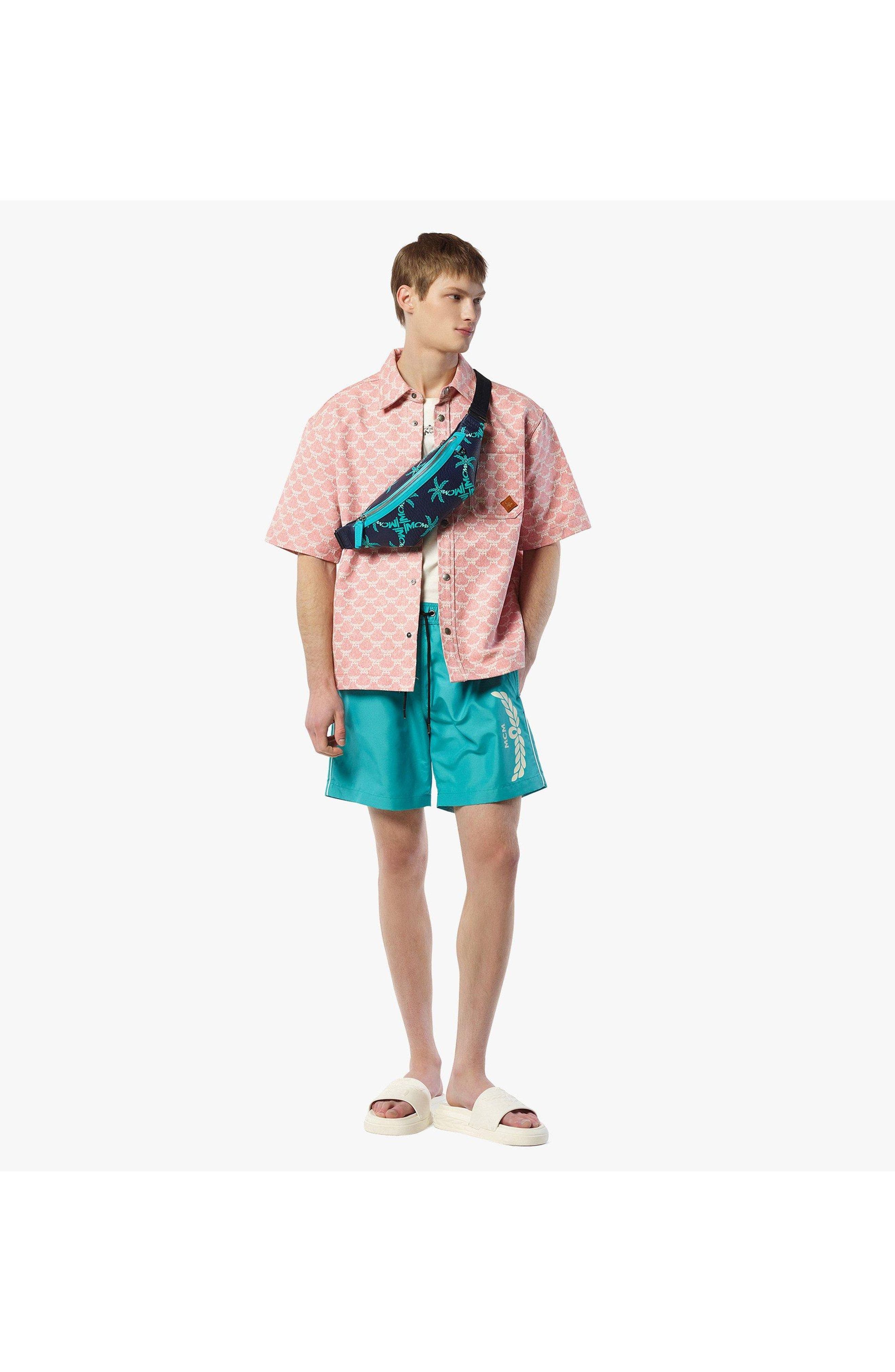 MCM Fursten Belt Bag in Palm Canvas, Alternate, color, 