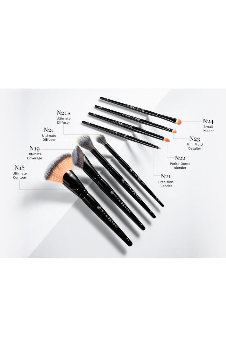 BK Beauty Nikki La Rose Pro Artist Brush Set - Vol. 2, Alternate, color, Black