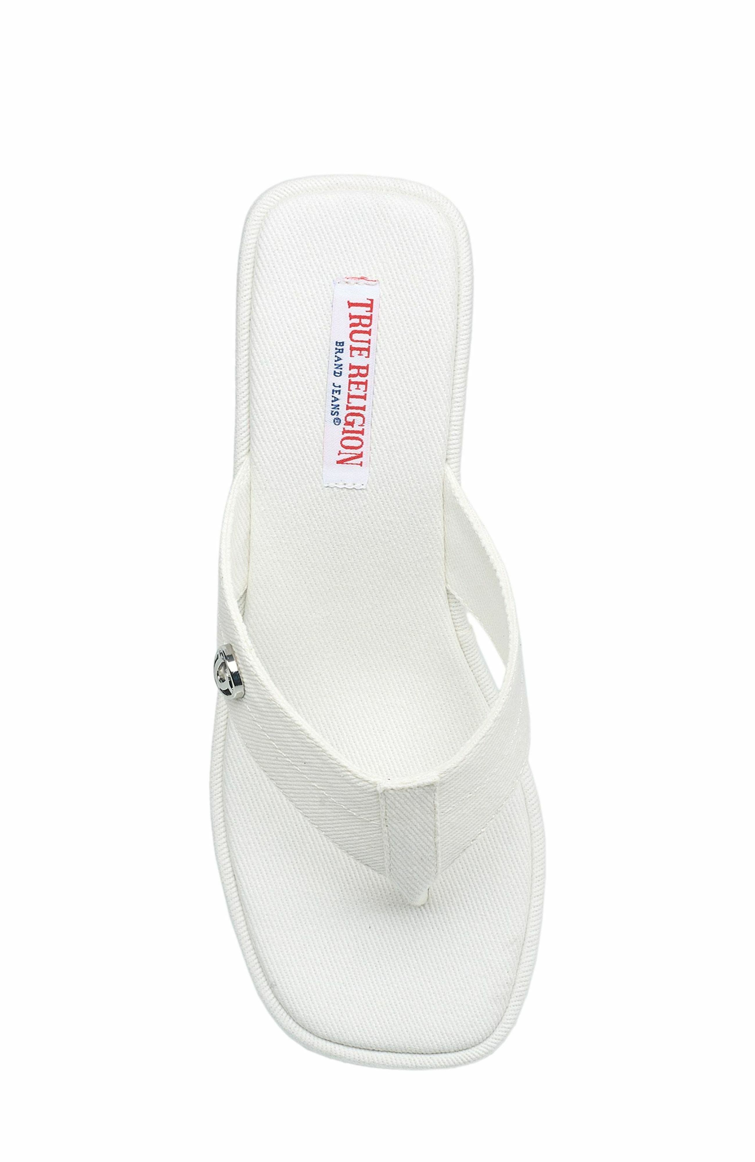 True Religion Latto Slip on Wedge Sandal, Alternate, color, White