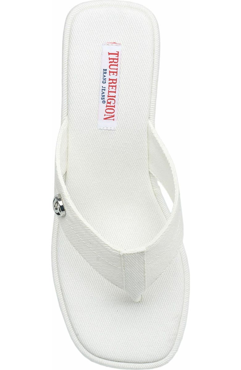 True Religion Latto Slip on Wedge Sandal, Alternate, color, White