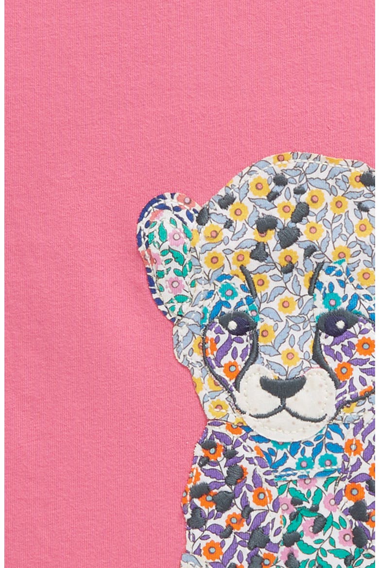 Kids' Appliqué T-Shirt, Alternate, color, PINK BABY LEOPARD