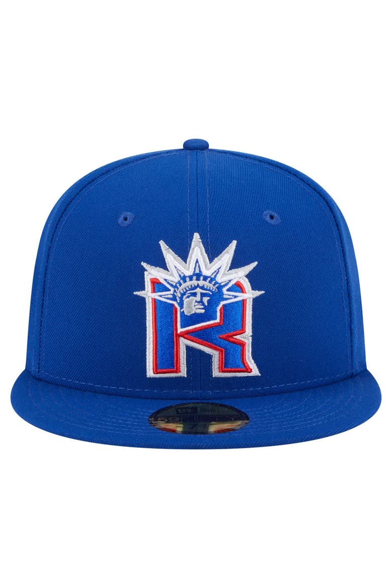 Men's New Era  Blue New York Rangers Deceptor 59FIFTY Fitted Hat, Alternate, color, Blue